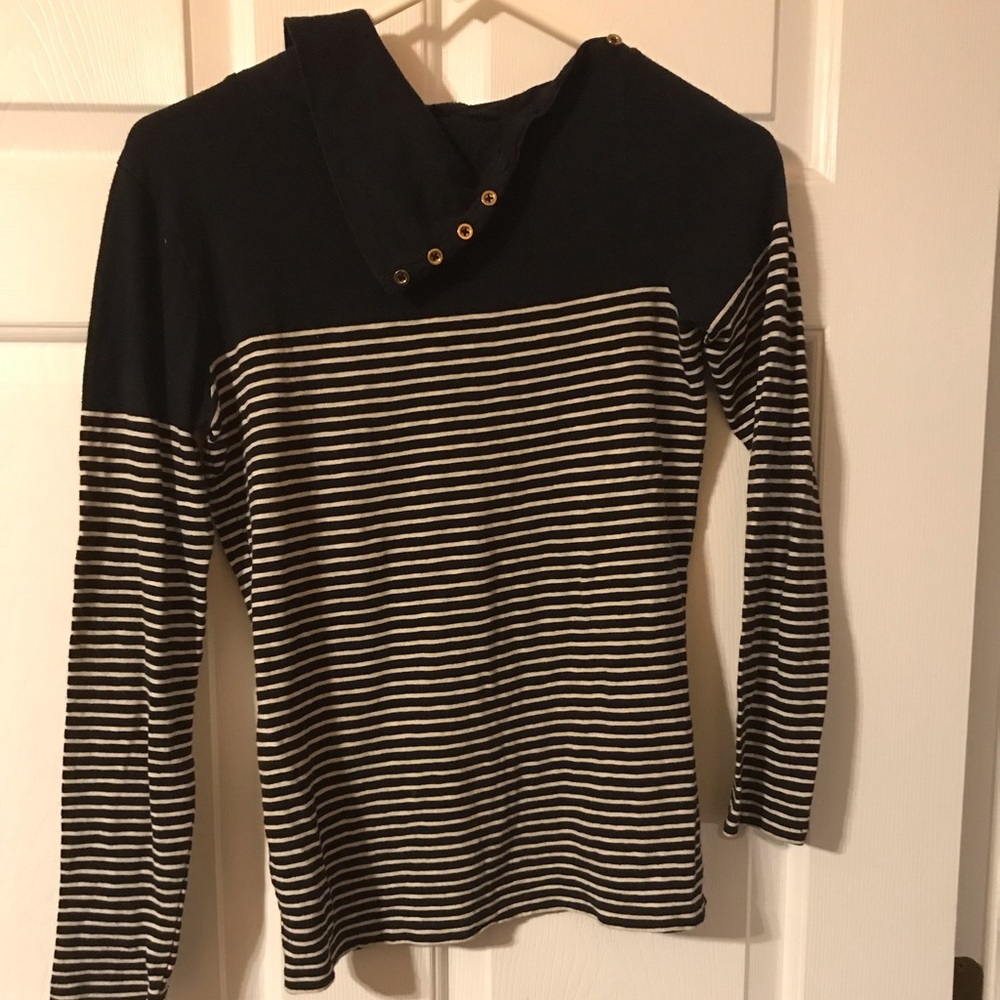 J Crew Longsleeve Top with Side Shoulder Neckline